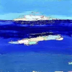 100x100cm Paul Ricard island - Hector Marino - Galerie Don Carli