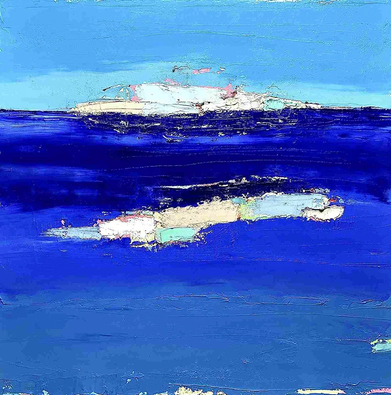 100x100cm Paul Ricard island - Hector Marino - Galerie Don Carli