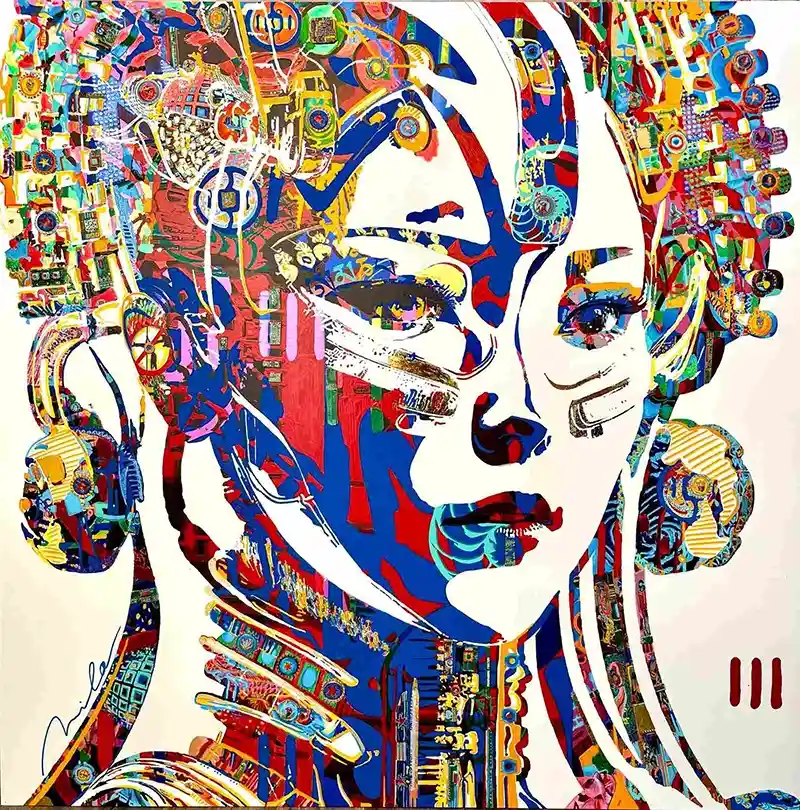 120x120cm Womanity - Mila - Galerie Don Carli