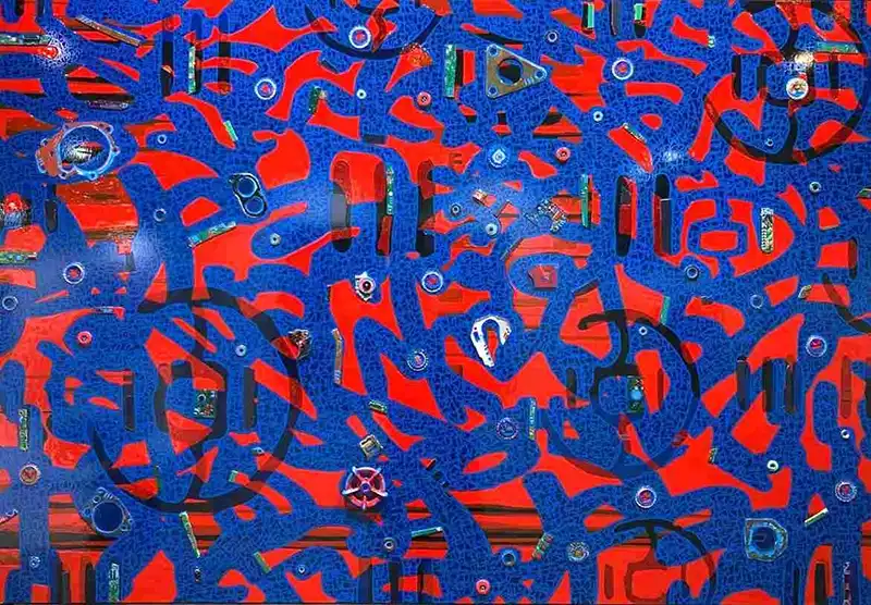 145x100cm Graph Bleu - Mila - Galerie Don Carli