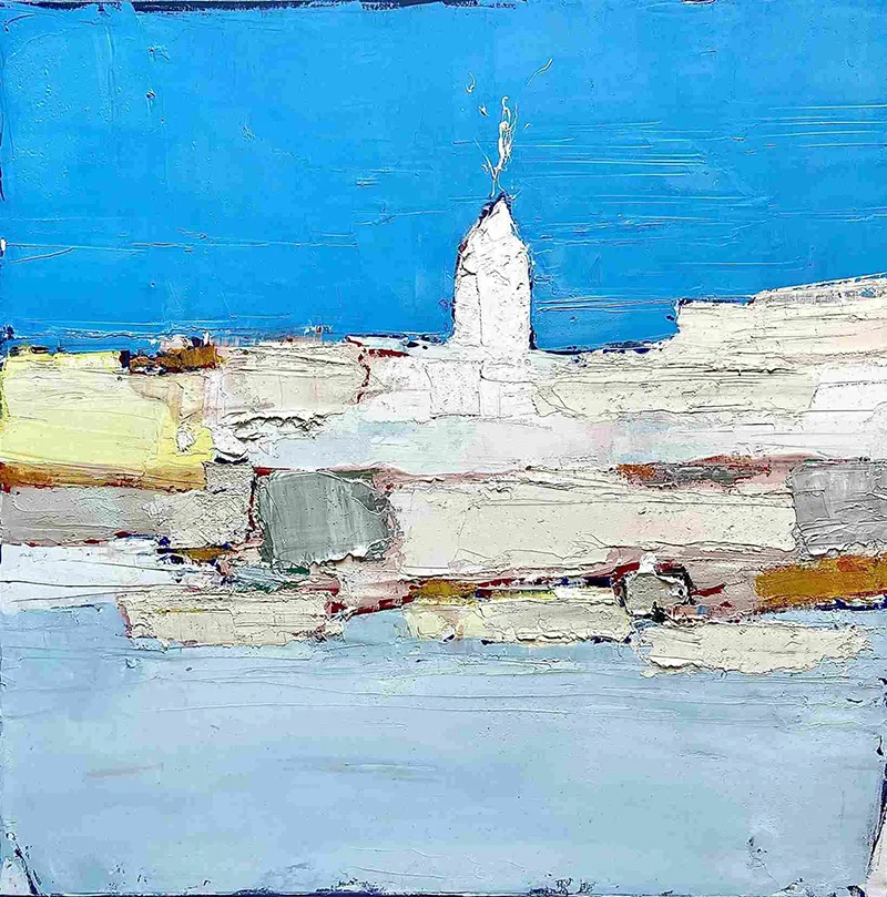 60x60cm Sanary sur Mer - Hector Marino - Galerie Don Carli