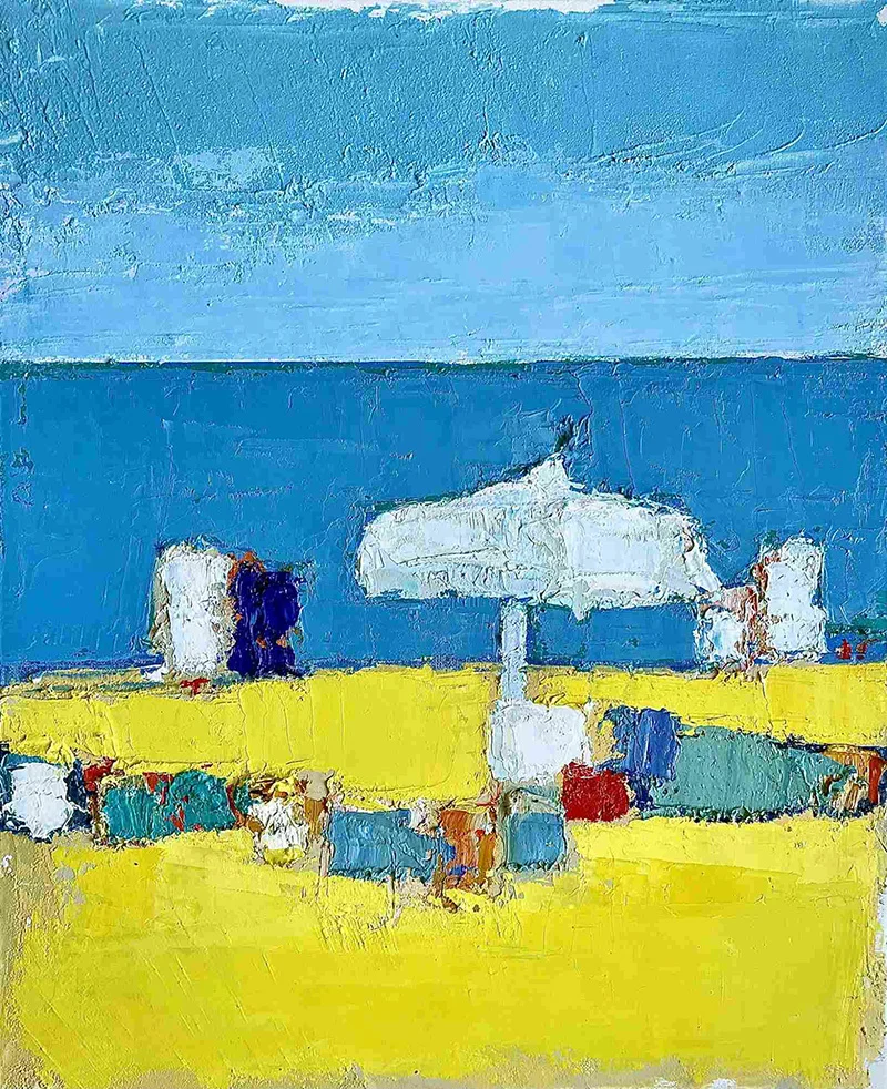 61x50cm Été aux Sablettes - Hector Marino - Galerie Don Carli