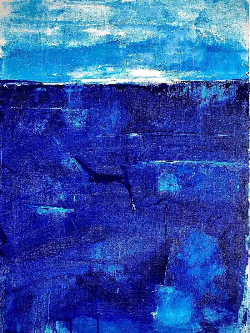 81x60cm Pacific blue - Hector Marino - Galerie Don Carli