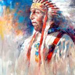 Native warior - 116x89cm - non dispo Van Tame - Galerie Don Carli