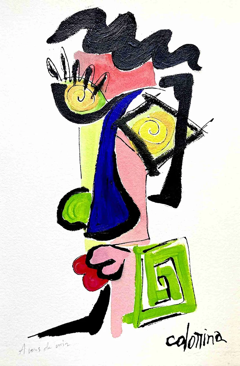 Technique mixte sur Vélin d'arches 58x38cm - À vous de voir - Jorge Colomina - Galerie Don Carli