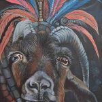 Oeuvre Corne bleue - 80x40cm - Galerie Don Carli