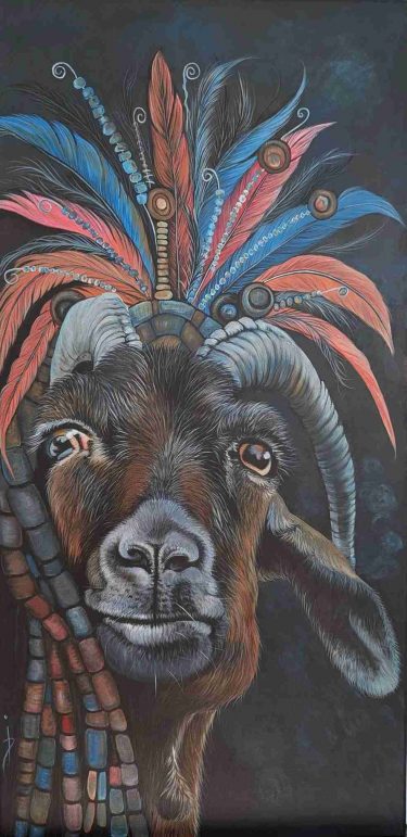 Oeuvre Corne bleue - 80x40cm - Galerie Don Carli