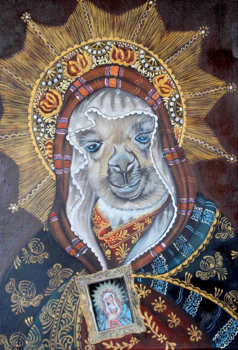 Oeuvre Santa Lama - 75x57cm - Galerie Don Carli