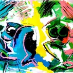 Technique mixte sur toile 146x100cm Au parc - Jorge Colomina - Galerie Don Carli