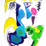 Technique mixte sur Vélin d'arches 58x38cm - Les yeux dans les yeux - Jorge Colomina - Galerie Don Carli