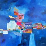 100x100cm Les failles marines (vendu) - Lau Blou - Galerie Don Carli