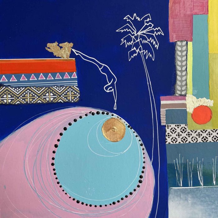 20x20cm Plongeur dans le tourbillon - Lau Blou - Galerie Don Carli