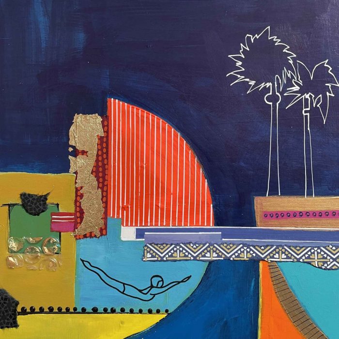 20x20cm Plongeuse sous l'eau (vendu) - Lau Blou - Galerie Don Carli