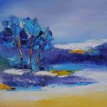 50x50cm Au point du jour - Dominique Mylène Gaultier - Galerie Don Carli