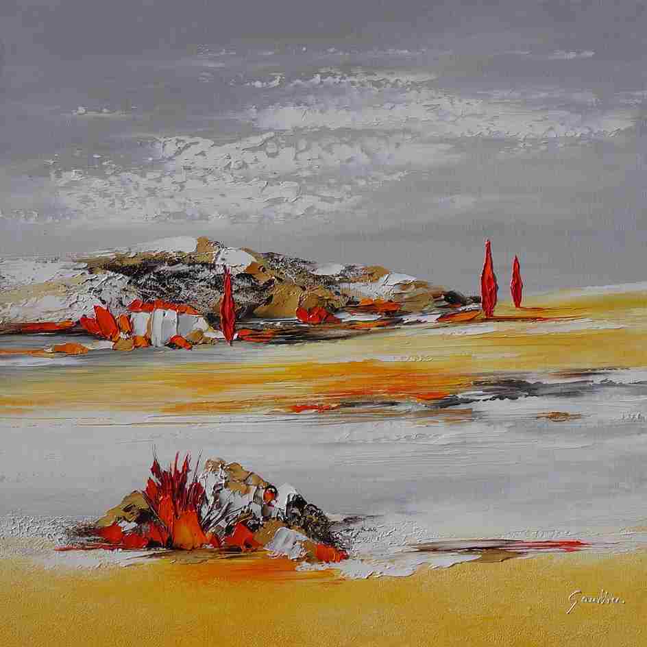 50x50cm Journée d'automne - Dominique Mylène Gaultier - Galerie Don Carli