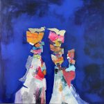 80x80cm Mon enfant ma douceur (vendu) - Lau Blou - Galerie Don Carli