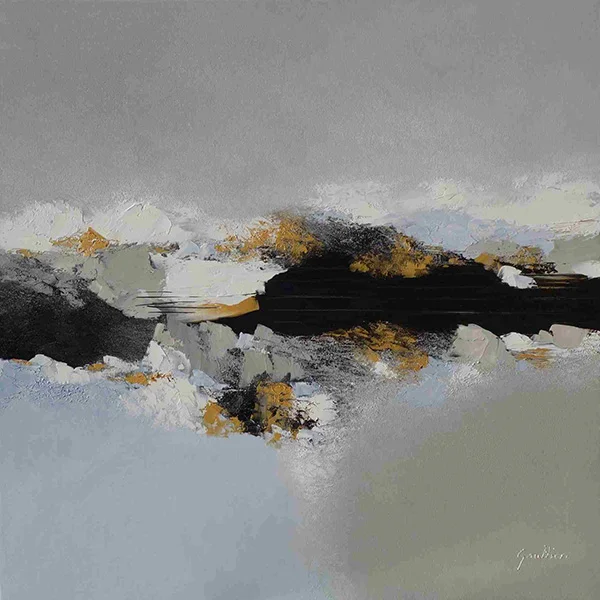 80x80cm Éclats d'azur - Dominique Mylène Gaultier - Galerie Don Carli