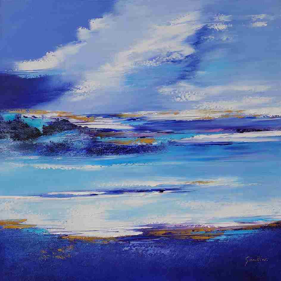 80x80cm En mer d'Iroise - Dominique Mylène Gaultier - Galerie Don Carli