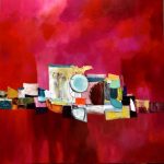 8x80cm Mars et l'ange du soleil (vendu) - Lau Blou - Galerie Don Carli