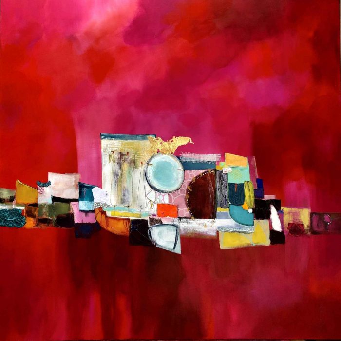 8x80cm Mars et l'ange du soleil (vendu) - Lau Blou - Galerie Don Carli