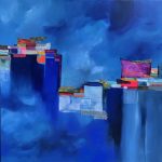 80x80cm Trois villages (vendu) - Lau Blou - Galerie Don Carli