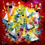 Azur - 80x80 cm - Armelle Bastide d'Izar - Galerie Don Carli