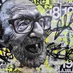 Support bois 100x100cm Ça geht's - Julie Houdemont - Galerie Don Carli