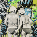 Support bois 100x100cm Vielles canailles - Julie Houdemont - Galerie Don Carli