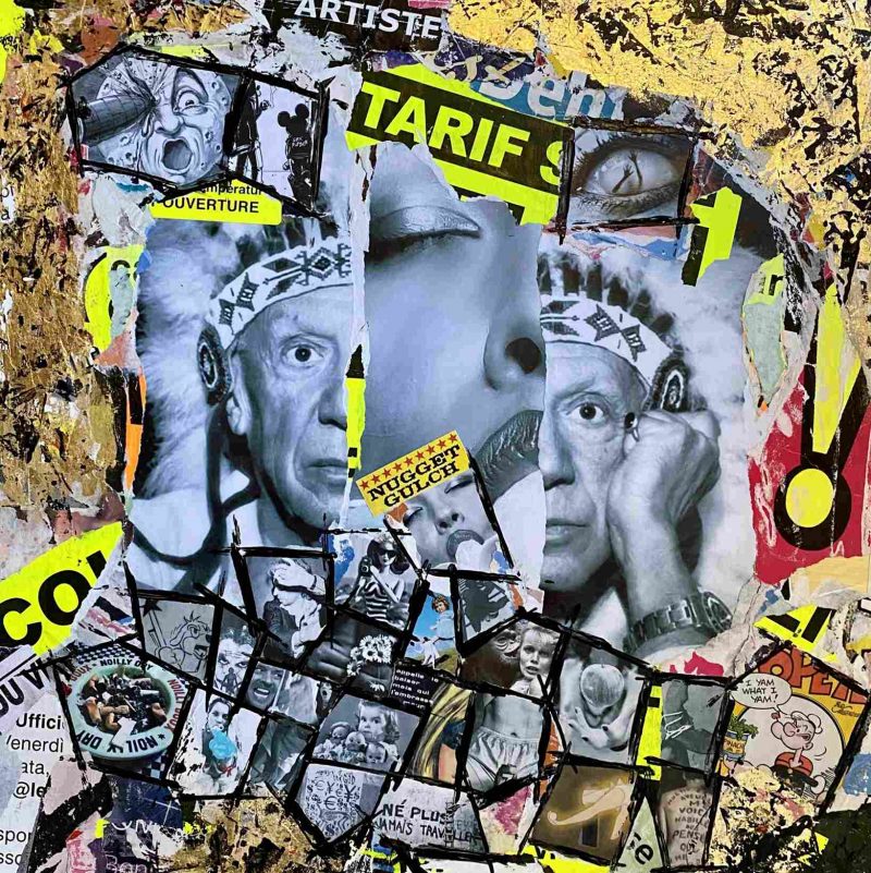 Support bois 50x50cm C'est le tarif - Julie Houdemont - Galerie Don Carli