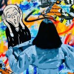 Support bois 50x50cm Oh my god - Julie Houdemont - Galerie Don Carli