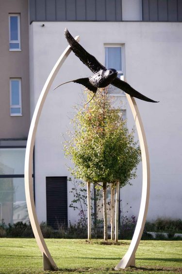 Bronze haute voltige extérieur Pierre-Jean Chabert