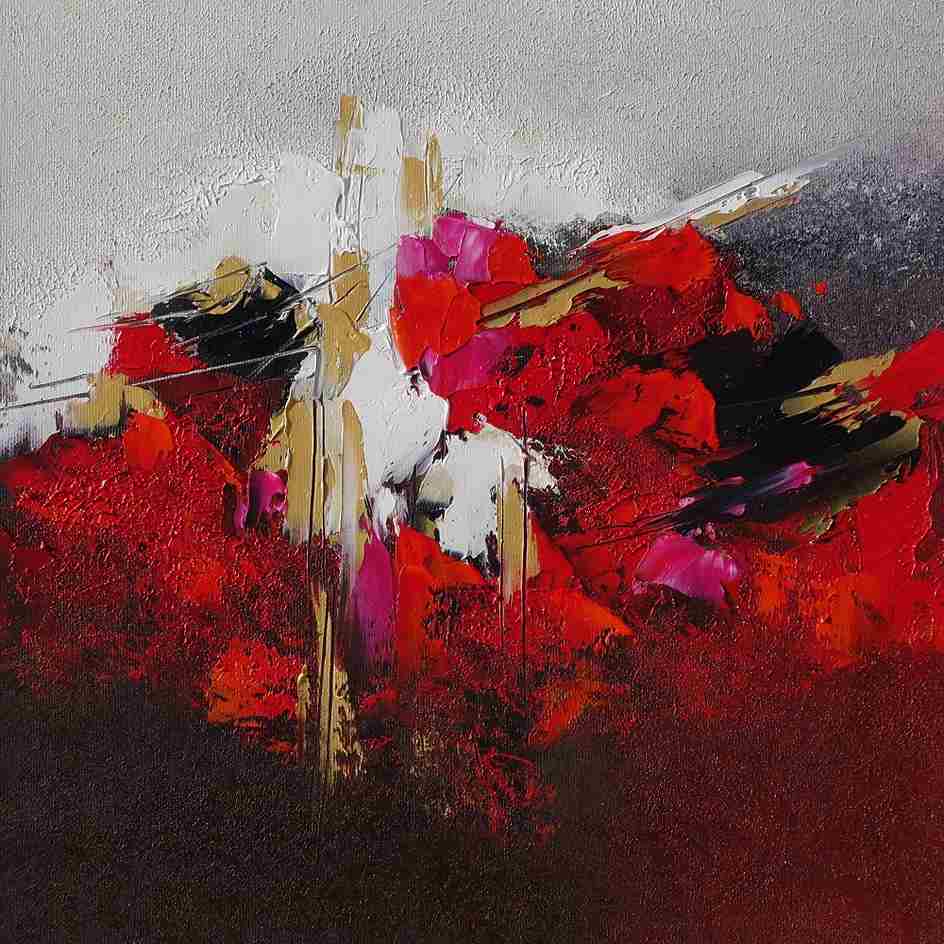 Composition 36x36cm - Dominique Mylène Gaultier - Galerie Don Carli