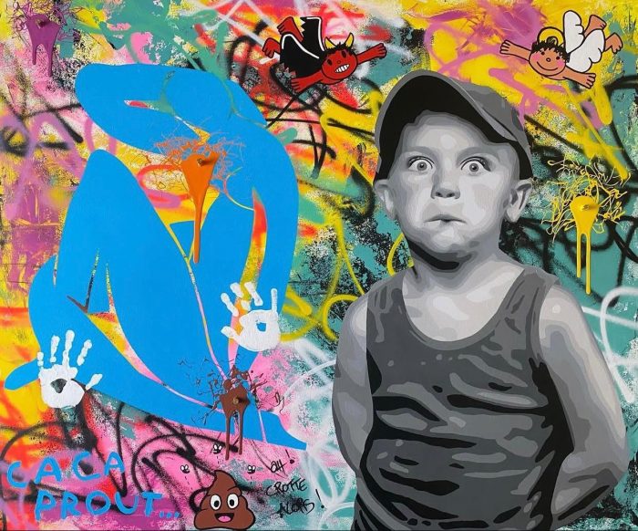 Support dibond 120x100cm L'impertinant qui a du sang froid - Julie Houdemont - Galerie Don Carli