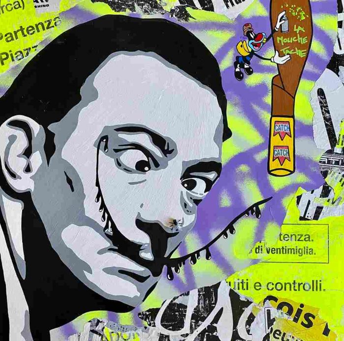 Support dibond 50x50cm Attention la mouche tâche - Julie Houdemont - Galerie Don Carli