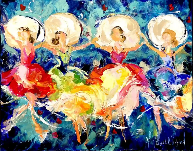 French Cancan - 92x73cm - Armelle Bastide d'Izar - Galerie Don Carli