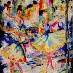 Les danseuses - 73x60 cm - Armelle Bastide d'Izar - Galerie Don Carli