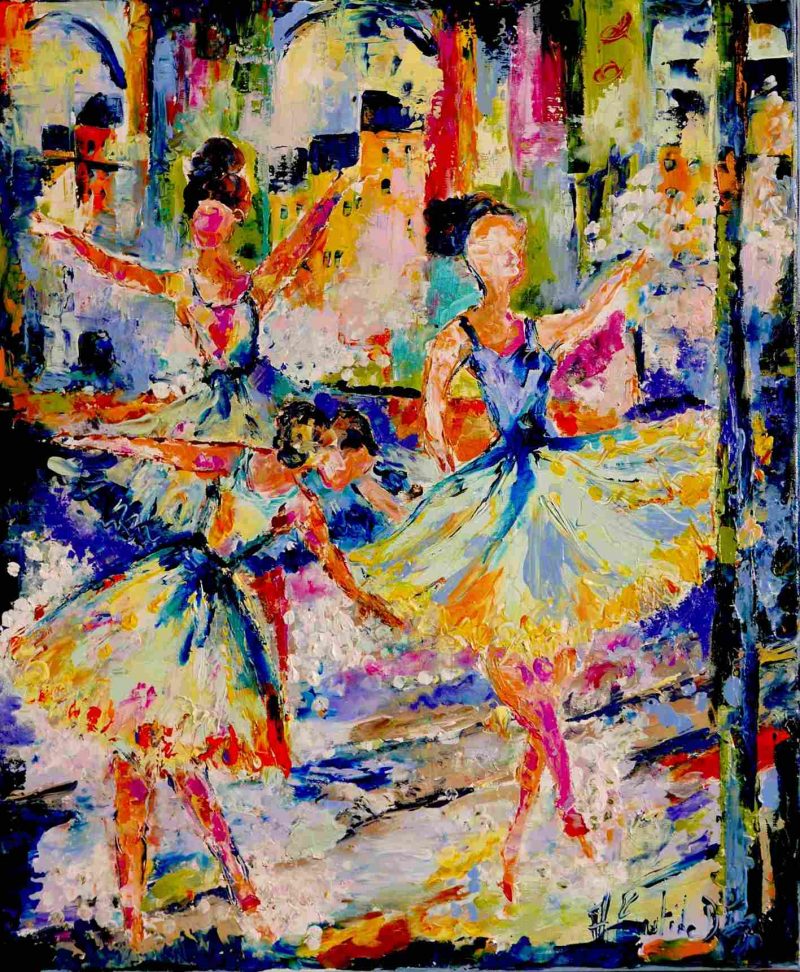 Les danseuses - 73x60 cm - Armelle Bastide d'Izar - Galerie Don Carli