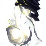 Technique mixte sur vélin d'arches 58x38cm - Jolies fesses Jorge Colomina - Galerie Don Carli