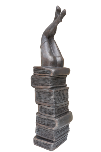 Erudite 5 - Terre cuite patinée façon bronze - hauteur 48cm - Véronique Vantesone