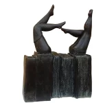 Erudite 13 - Terre cuite patinée façon bronze - hauteur 35cm - Véronique Vantesone