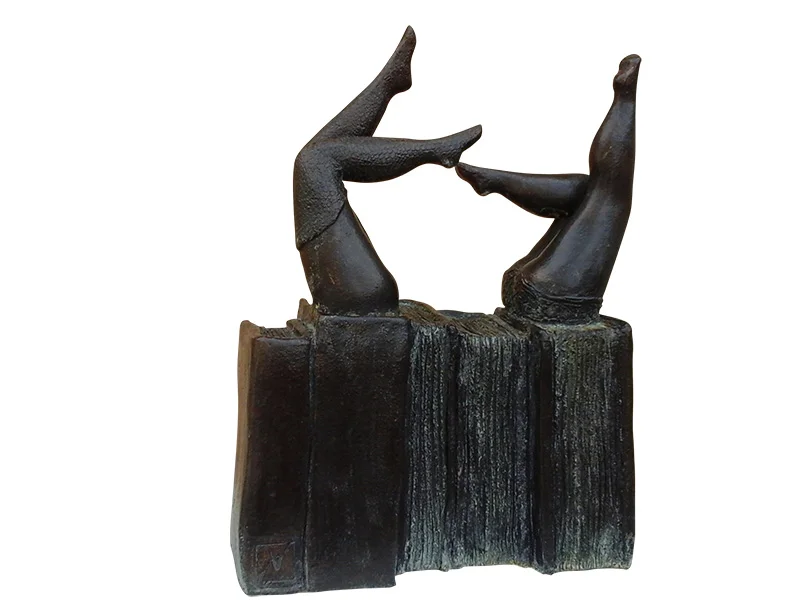 Erudite 13 - Terre cuite patinée façon bronze - hauteur 35cm - Véronique Vantesone