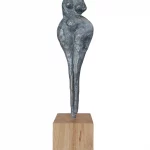 Fluorite bronze sur socle en chêne - Hauteur 30cm - Véronique Vantesone