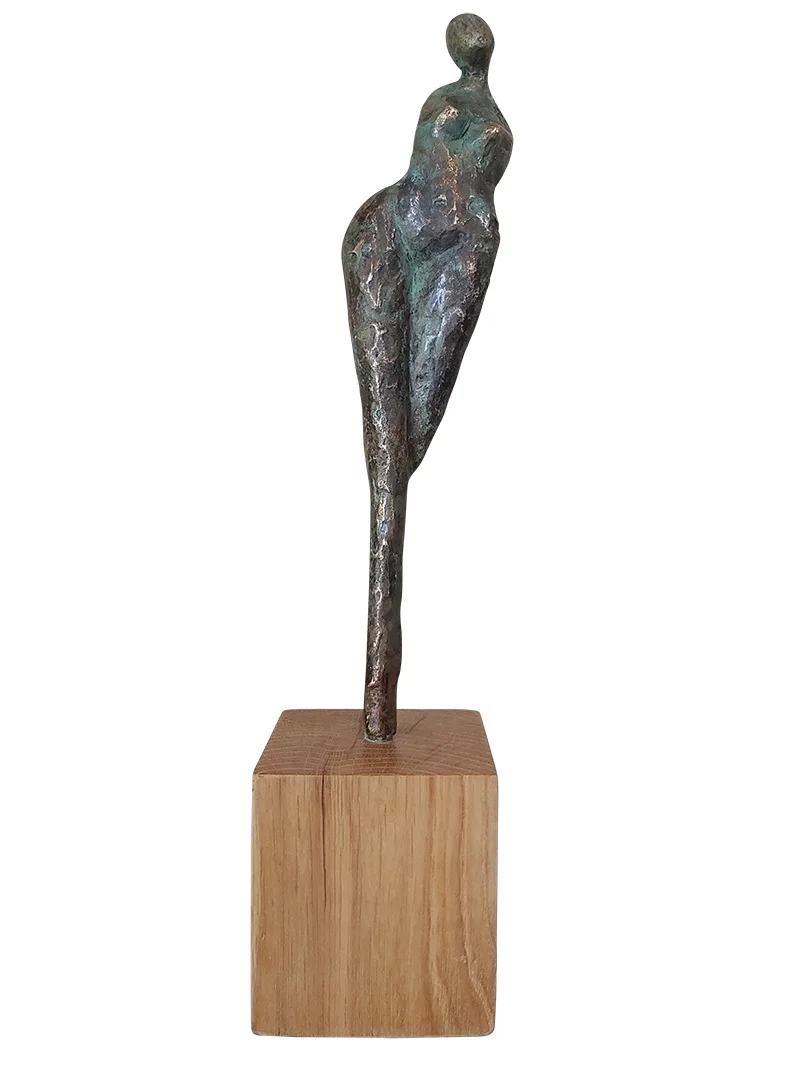 Hazurite, bronze sur socle en chêne hauteur 39cm - Véronique Vantesone