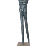 Monsieur turquoise bronze sur socle en pierre de Fontenay- Véronique Vantesone