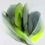 Le végétal, techniques mixtes sur aluminium - 36 x 36 cm - Katia Ferrari