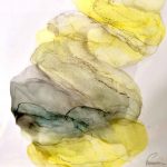 Here come the sun, techniques mixtes sur aluminium - 80 x 80 cm - Katia Ferrari