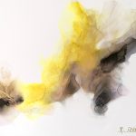 Gold lemon, techniques mixtes sur dibond - 92 x 65 cm - Katia Ferrari