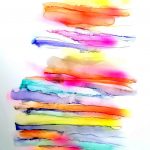 Voyage estival, techniques mixtes sur dibond- 92 x 65 cm - Katia Ferrari