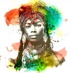 Onasis, techniques mixtes sur plexiglass - 80 x 80 cm - Katia Ferrari