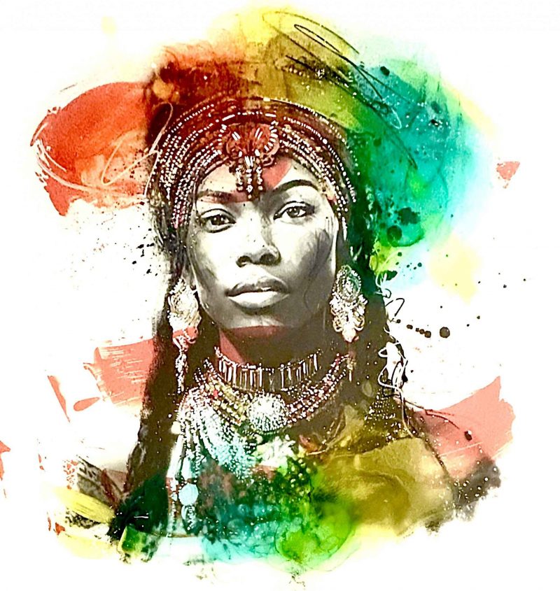 Onasis, techniques mixtes sur plexiglass - 80 x 80 cm - Katia Ferrari